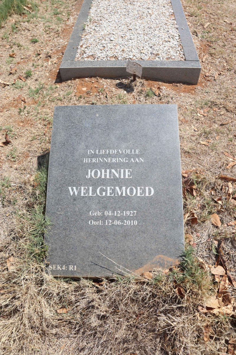 WELGEMOED Johnie 1927-2010