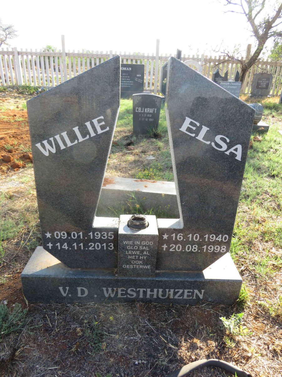 WESTHUIZEN Willie, v.d. 1935-2013 & Elsa 1940-1998
