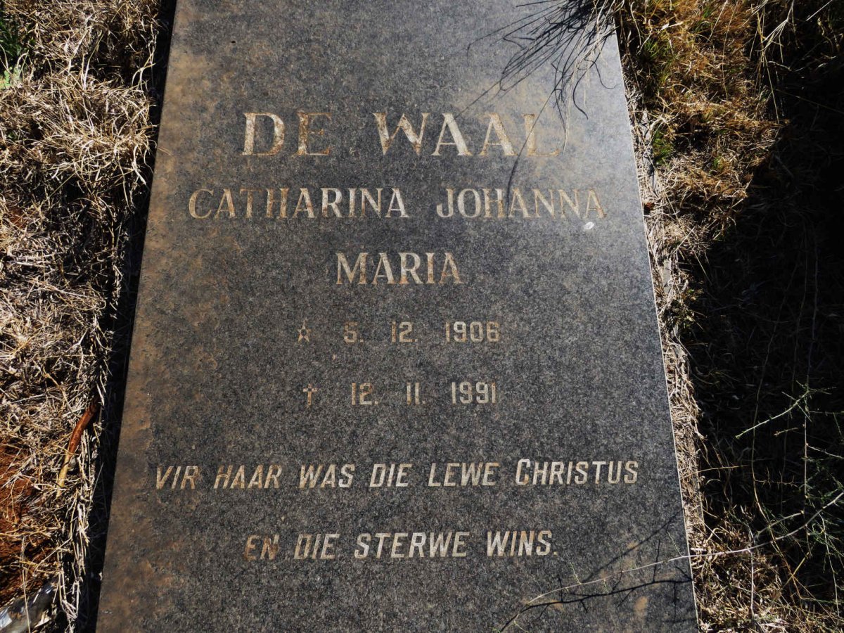 WAAL Catharina Johanna Maria, de 1906-1991