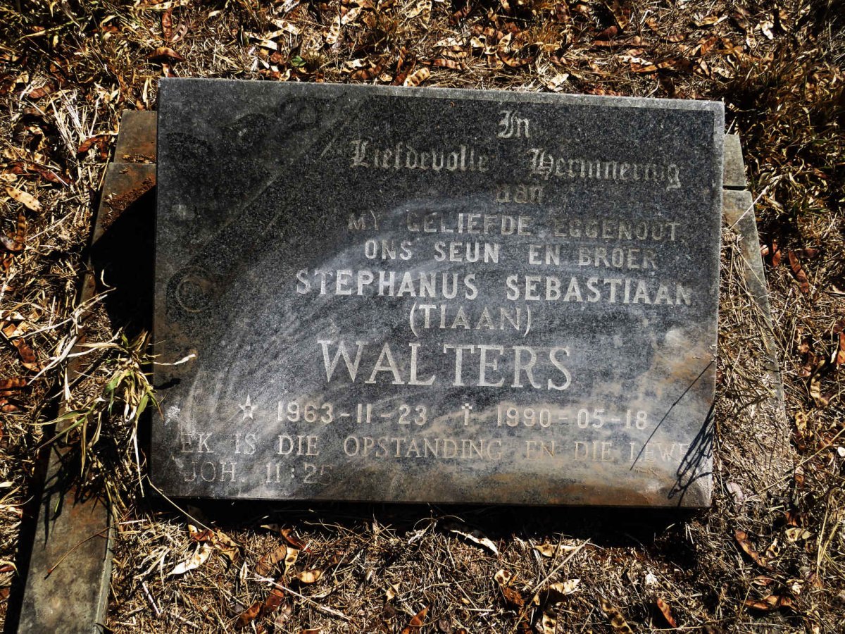 WALTERS Stephanus Sebastiaan 1963-1990
