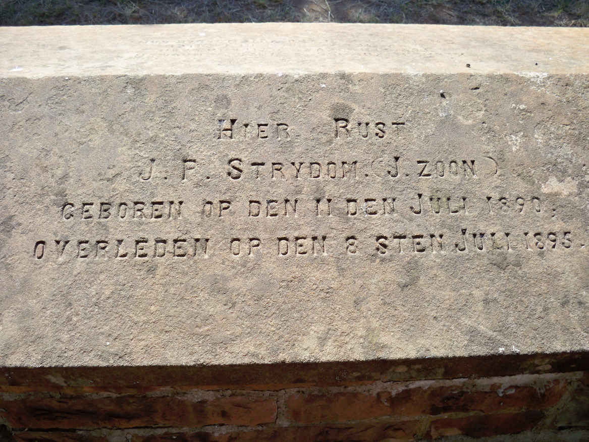STRYDOM J.F. 1890-1895