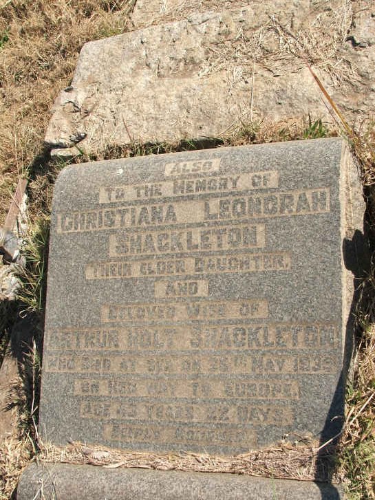 SHACKLETON Christiana Leonorah  -193?