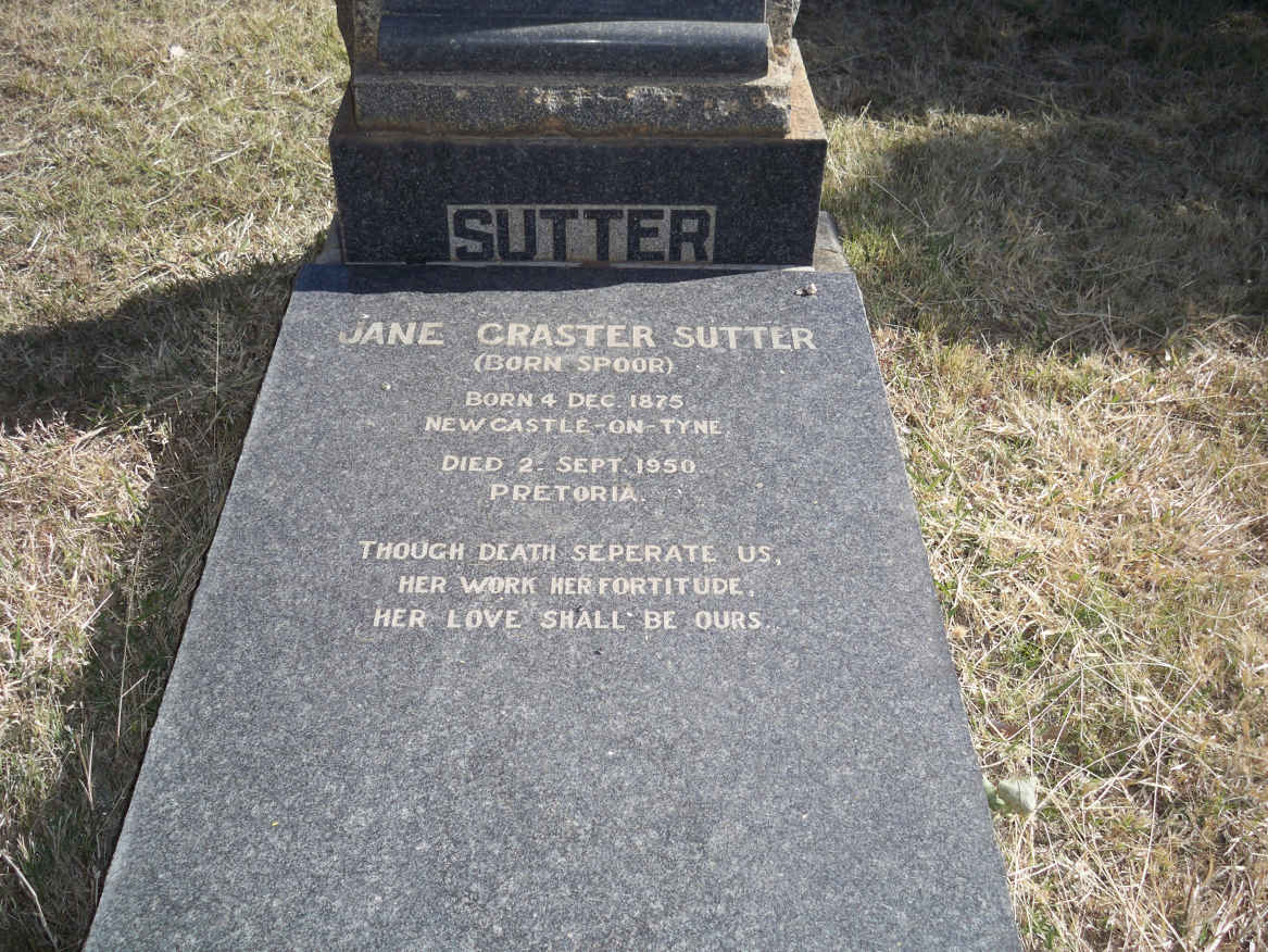 SUTTER Joseph Mitchell 1862-1926 & Jane Craster SPOOR 1875-1950 _2