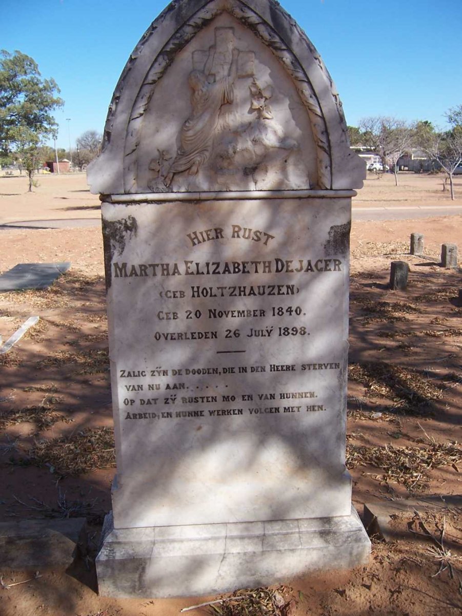 JAGER Martha Elizabeth, de nee HOLTZHAUZEN 1840-1898