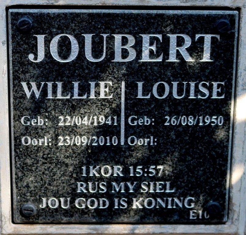 JOUBERT Willie 1941-2010 &amp; Louise 1950-