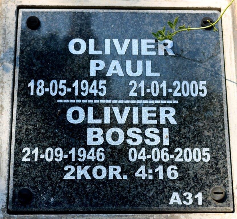 OLIVIER Paul 1945-2005 &amp; Bossi 1946-2005