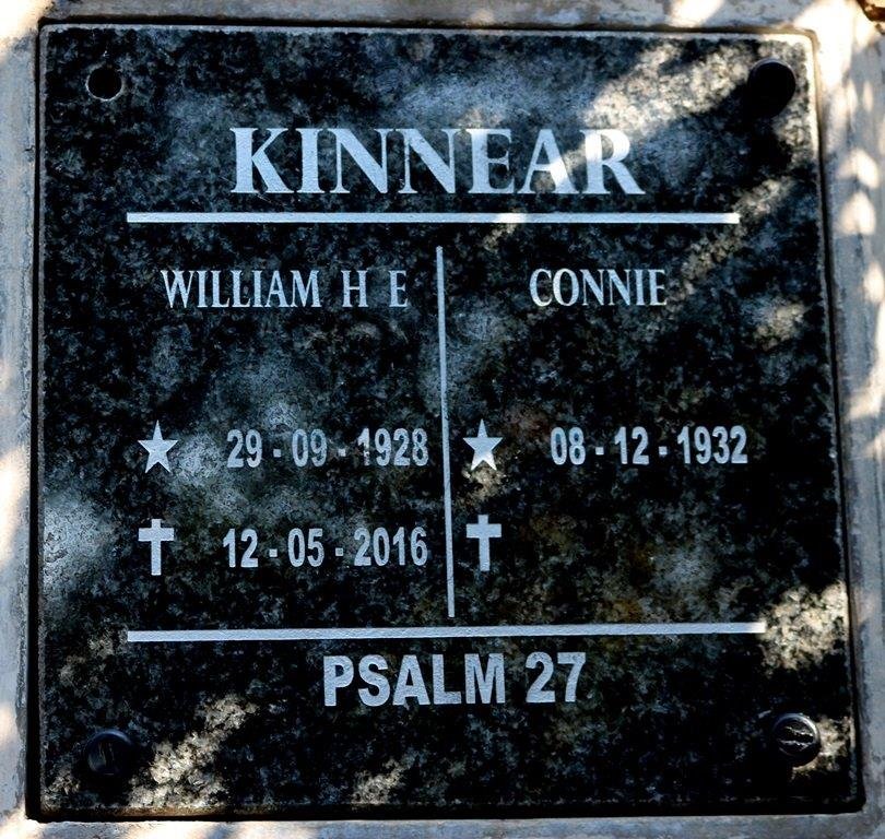 KINNEAR William H.E. 1928-2016 &amp; Connie 1932-
