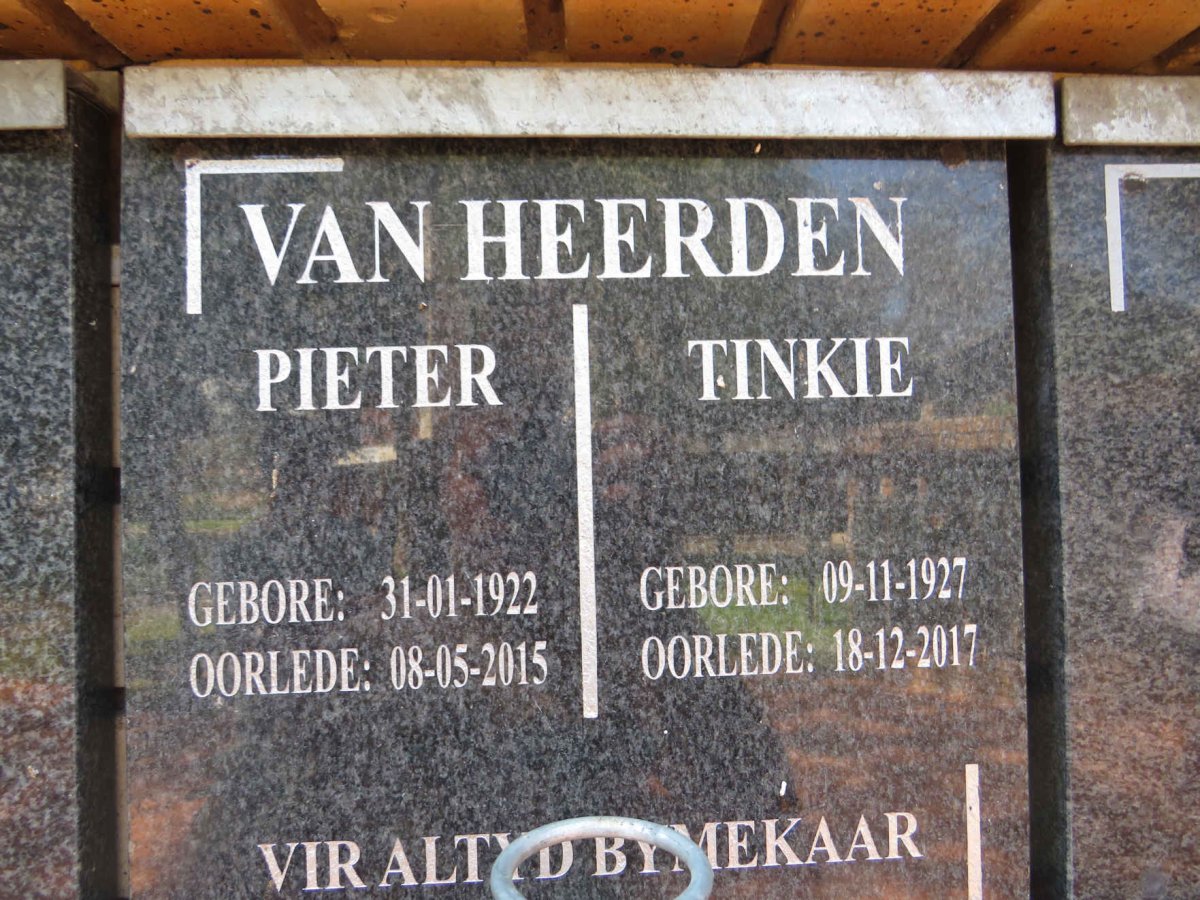 HEERDEN Pieter, van 1922-2015 &amp; Tinkie 1927-2017