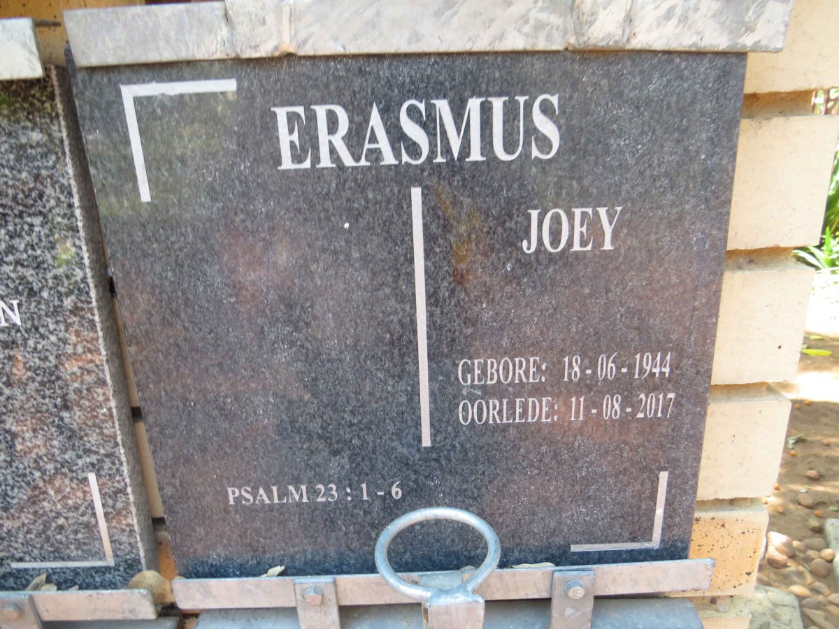 ERASMUS Joey 1944-2017