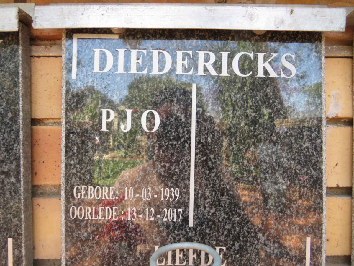 DIEDERICKS P.J.O. 1939-2017
