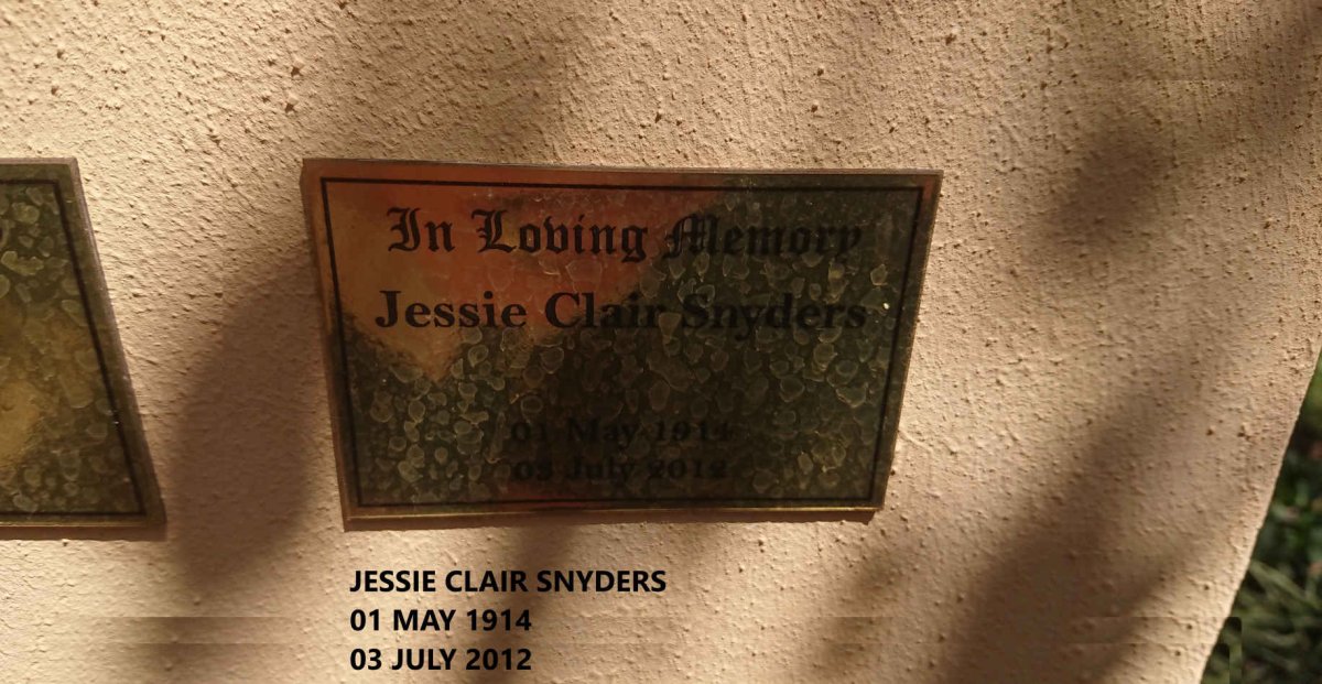 SNYDERS Jessie Clair 1914-2012