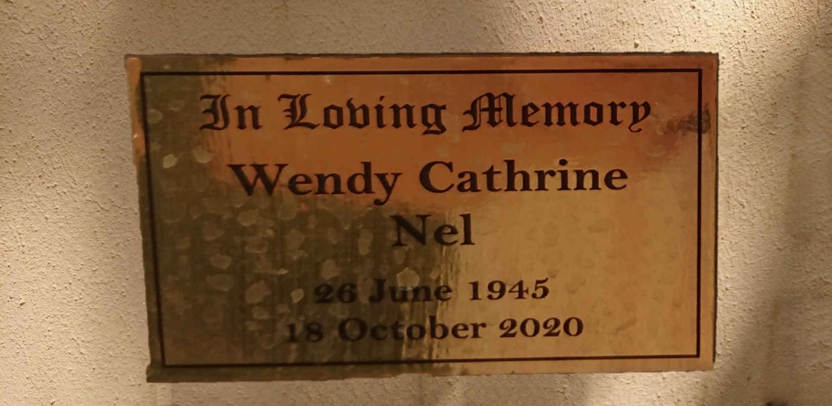 NEL Wendy Cathrine 1945-2020