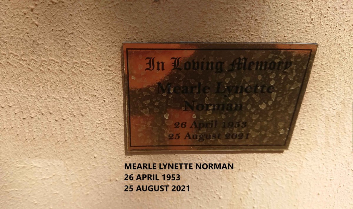 NORMAN Mearle Lynette 1953-2021