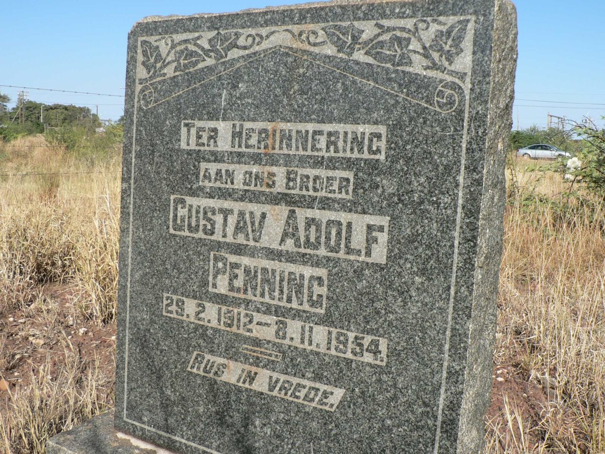 PENNING Gustav Adolf 1912-1954