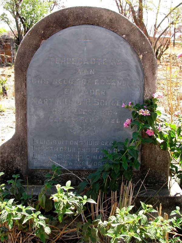 SCHOEMAN Martinus J.P. 1854-1926