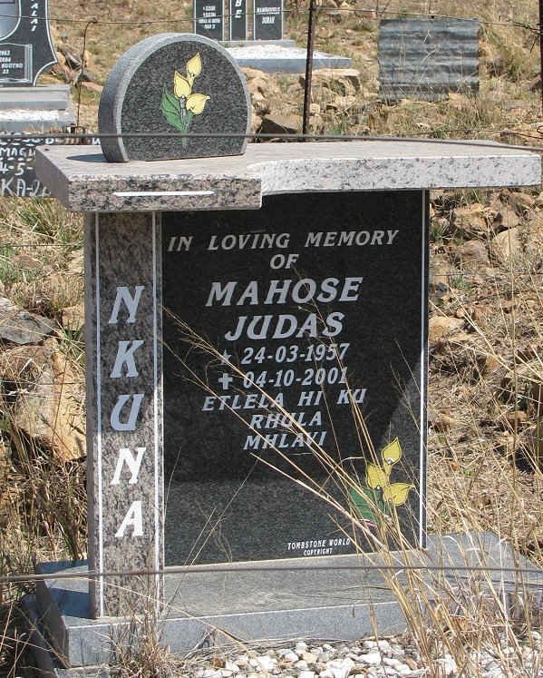 NKUNA Mahose Judas 1957-2001