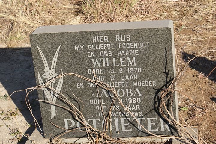 POTGIETER Willem Francois -1978 &amp;  Jacoba VAN NIEWENHUIZEN -1980