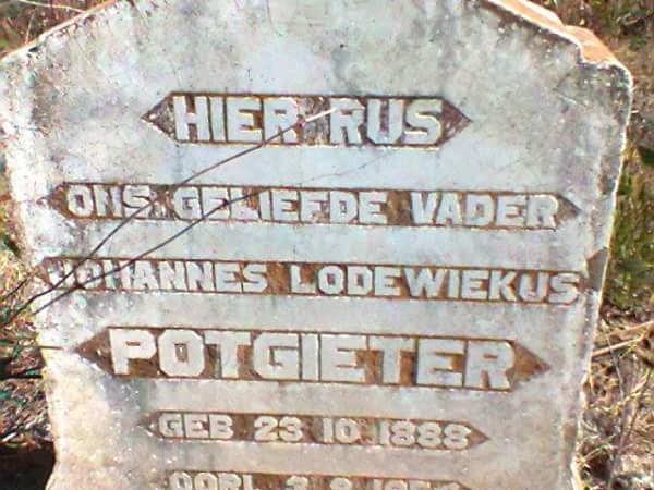 POTGIETER Johannes Lodewiekus 1888-1954