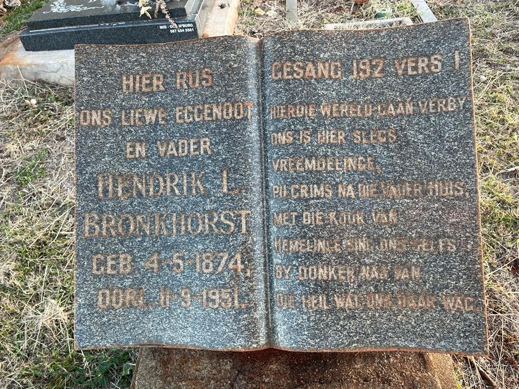 BRONKHORST Hendrik L. 1874-1951