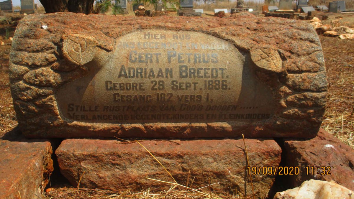 BREEDT Gert Petrus Adriaan 1886-