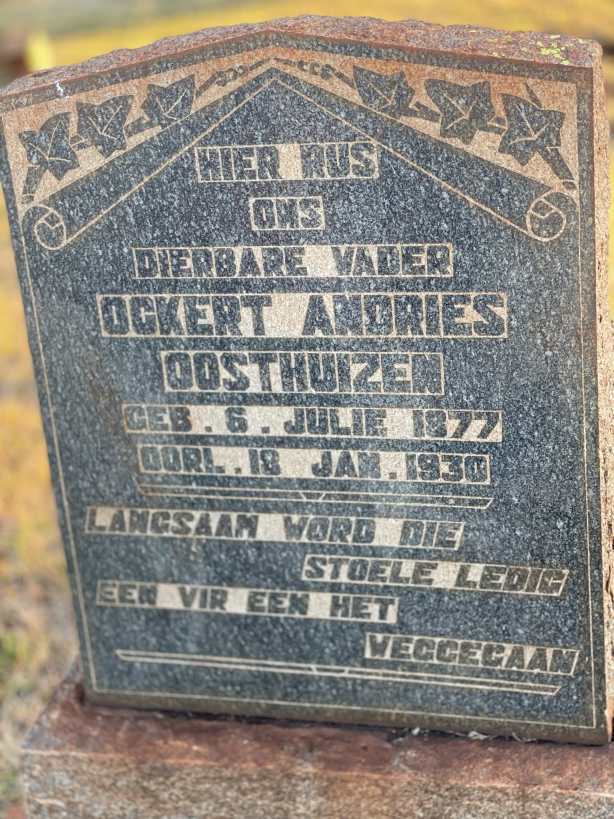 OOSTHUIZEN Ockert Andries 1877-1930
