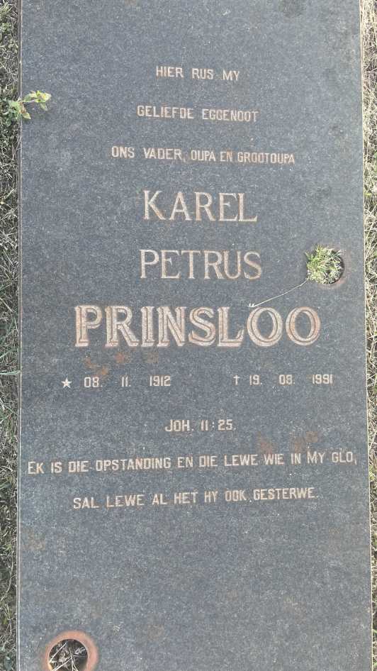 PRINSLOO Karel Petrus 1912-1991