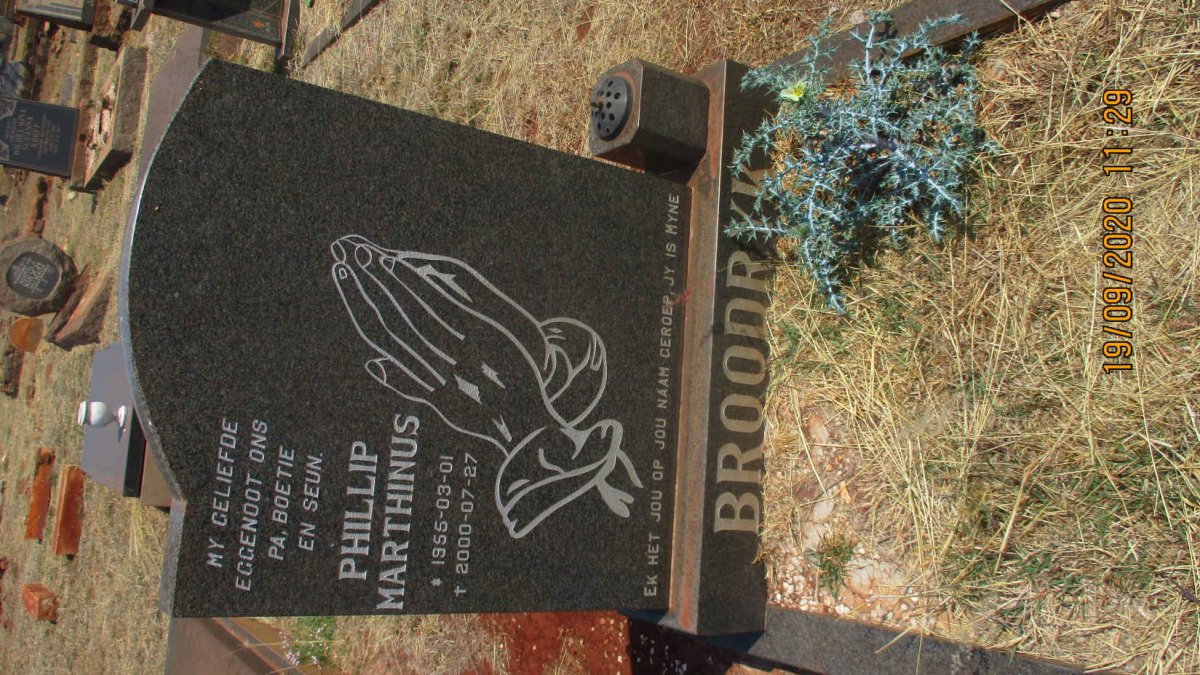 BROODRYK Phillip Marthinus 1955-2000 