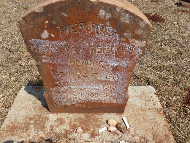 KRUGER Catriena Gertruida 1911-1913