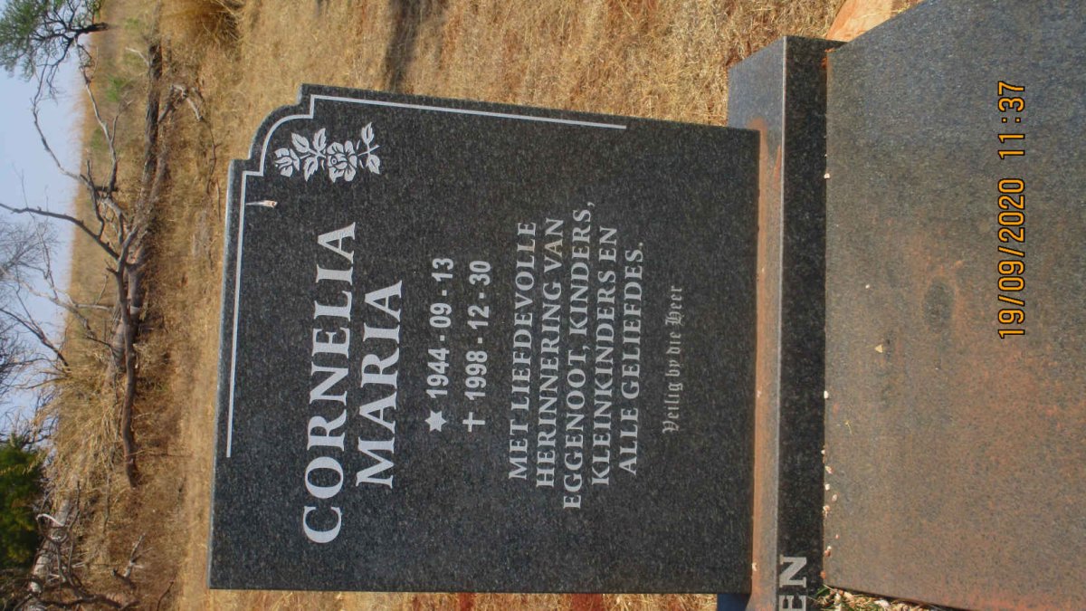 OOSTHUYSEN Daniel du Plessis 1930-2013 &amp; Cornelia Maria 1944-1998
