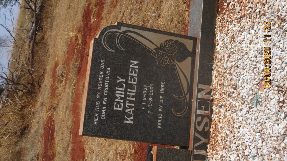 OOSTHUYSEN Daniel du Plessis 1899-1973 &amp; Emily Kathleen 1907-2000