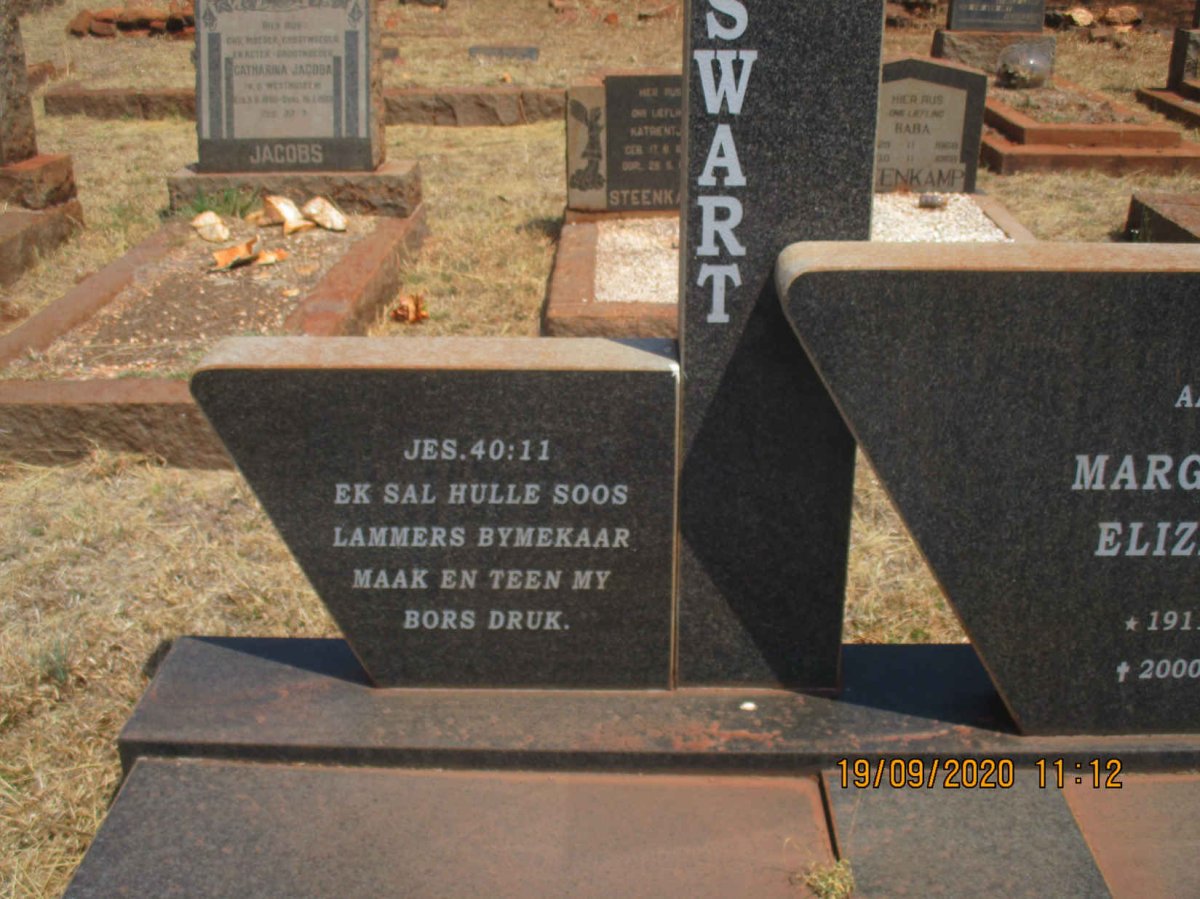 SWART Johannes Petrus 1908-1976 &amp; Margaretha Elizabeth 1911-2000