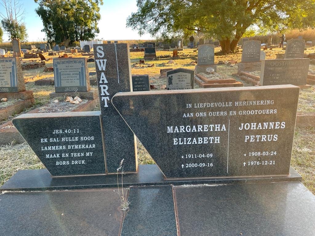 SWART Johannes Petrus 1908-1976 &amp; Margaretha Elizabeth 1911-2000
