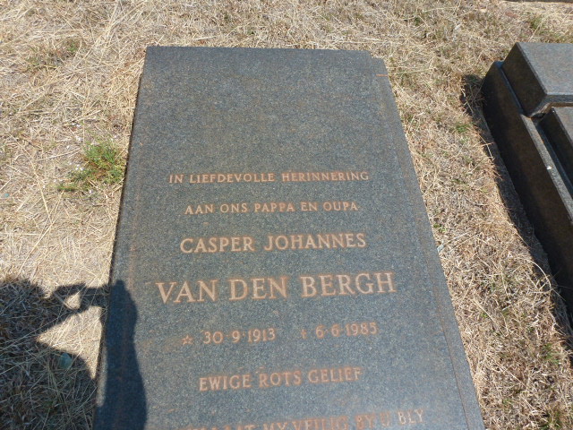 BERGH Casper Johannes, van den 1913-1985