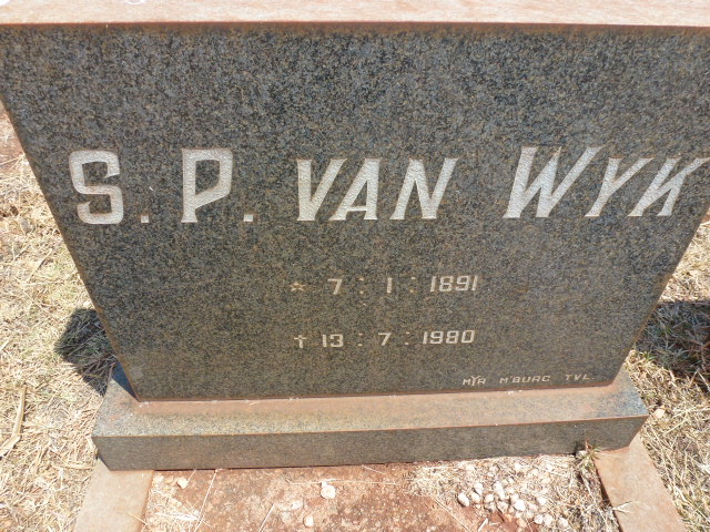 WYK S.P., van 1891-1980