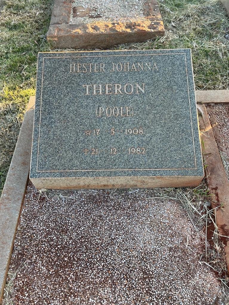 THERON Hester Johanna nee POOLE 1928-1982