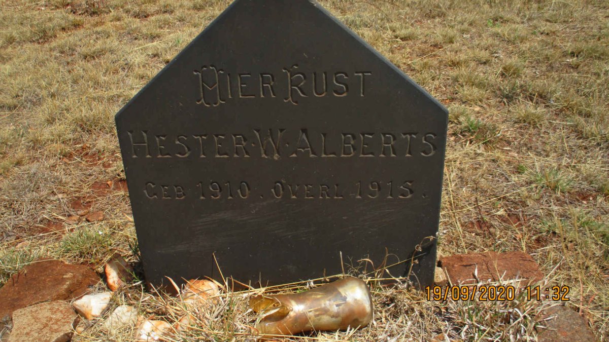 ALBERTS Hester W. 1910-1915