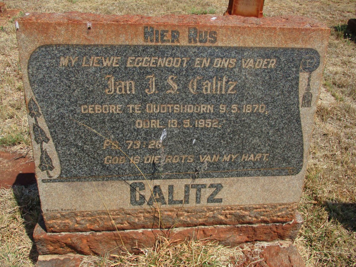 CALITZ Jan J.S. 1870-1952