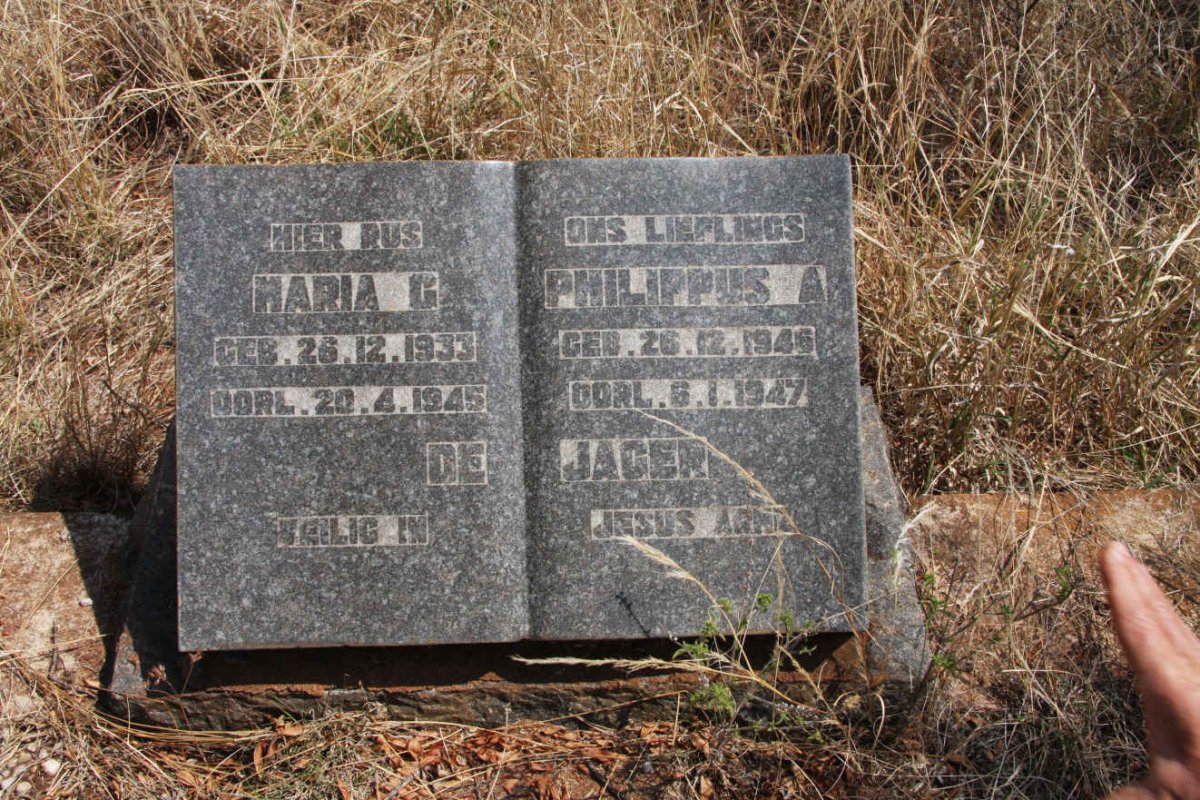 JAGER Maria G., de 1933-1945 :: DE JAGER Philippus A. 1946-1947