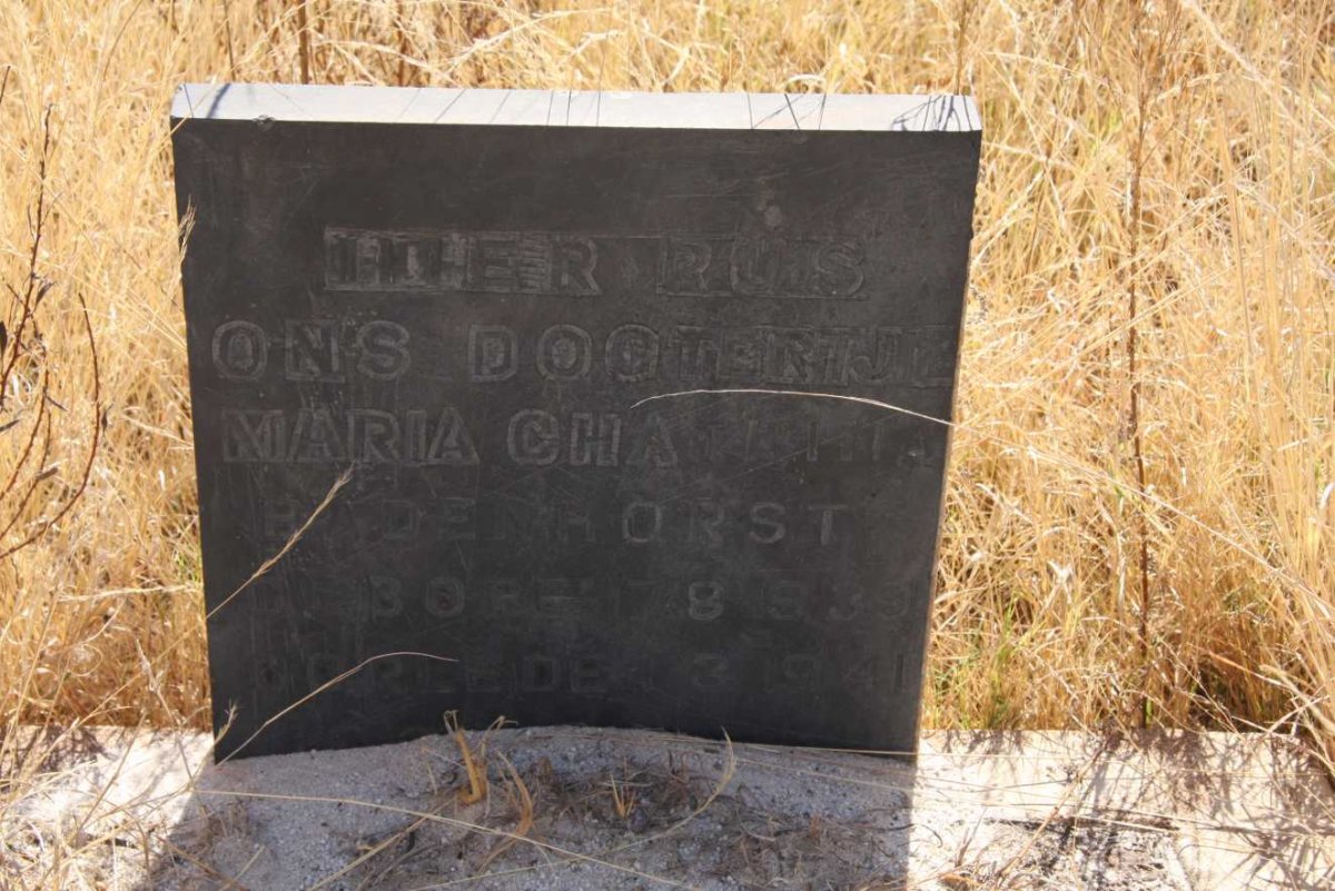 BADENHORST Maria Chatrina 1939-1941