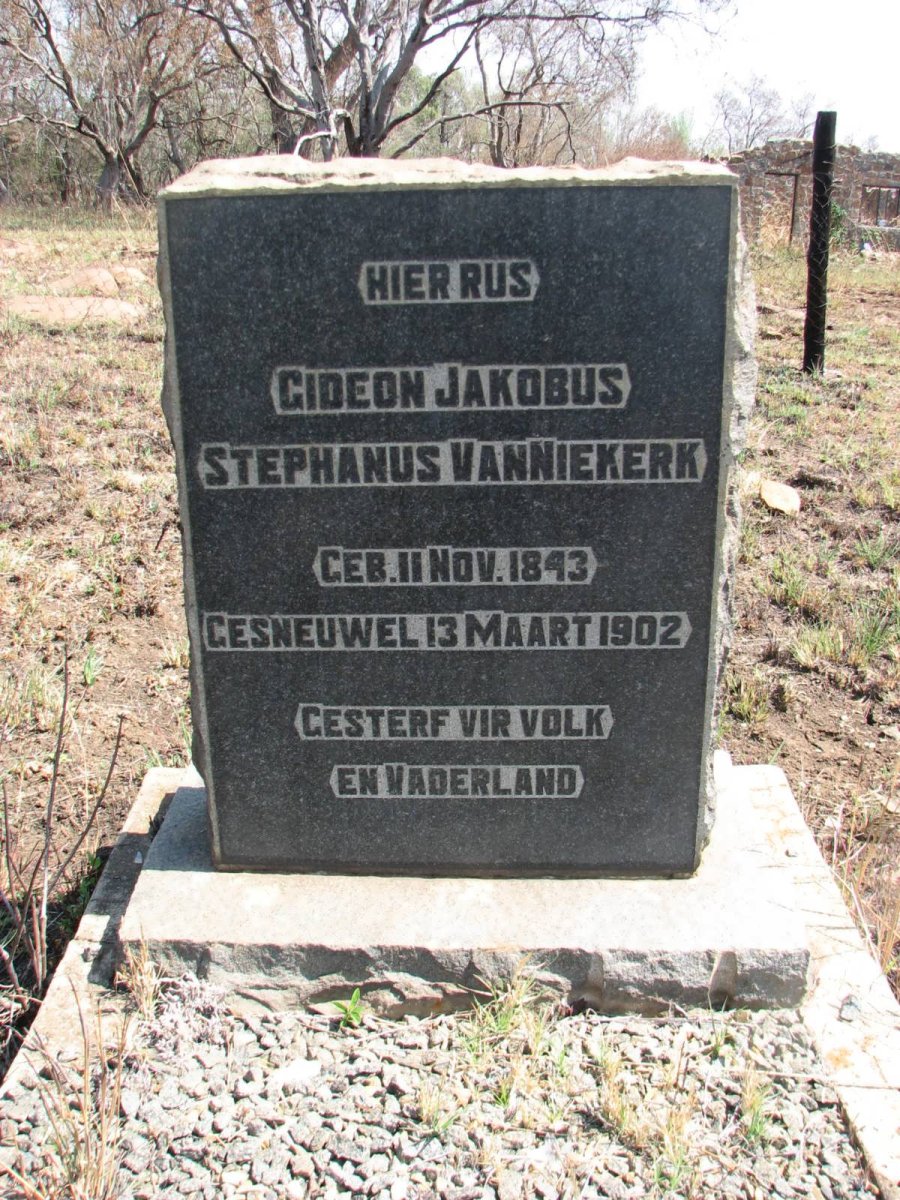 NIEKERK Gideon Jacobus Stephanus, van 1843-1902