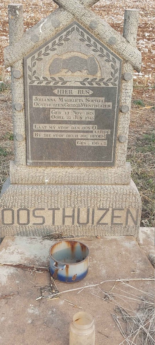OOSTHUIZEN Johanna Magrieta Sophia nee V.D. WESTHUIZEN 1878-1945