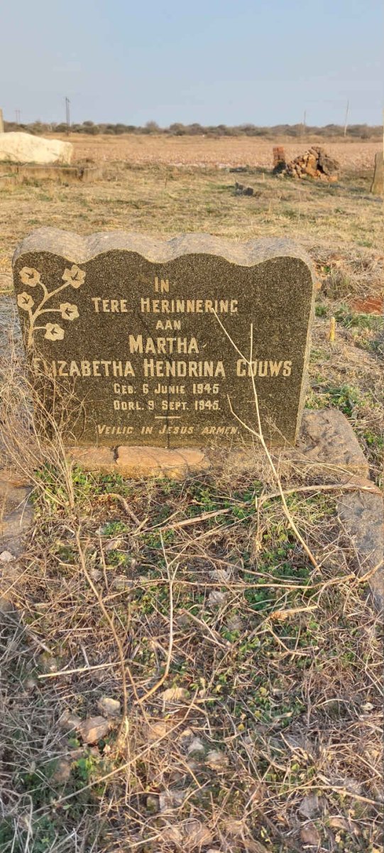 GOUWS Martha Elizabetha Hendrina 1945-1945