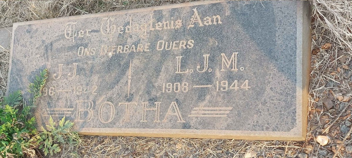 BOTHA J.J. 1896-1942 & L.J.M. 1908-1944