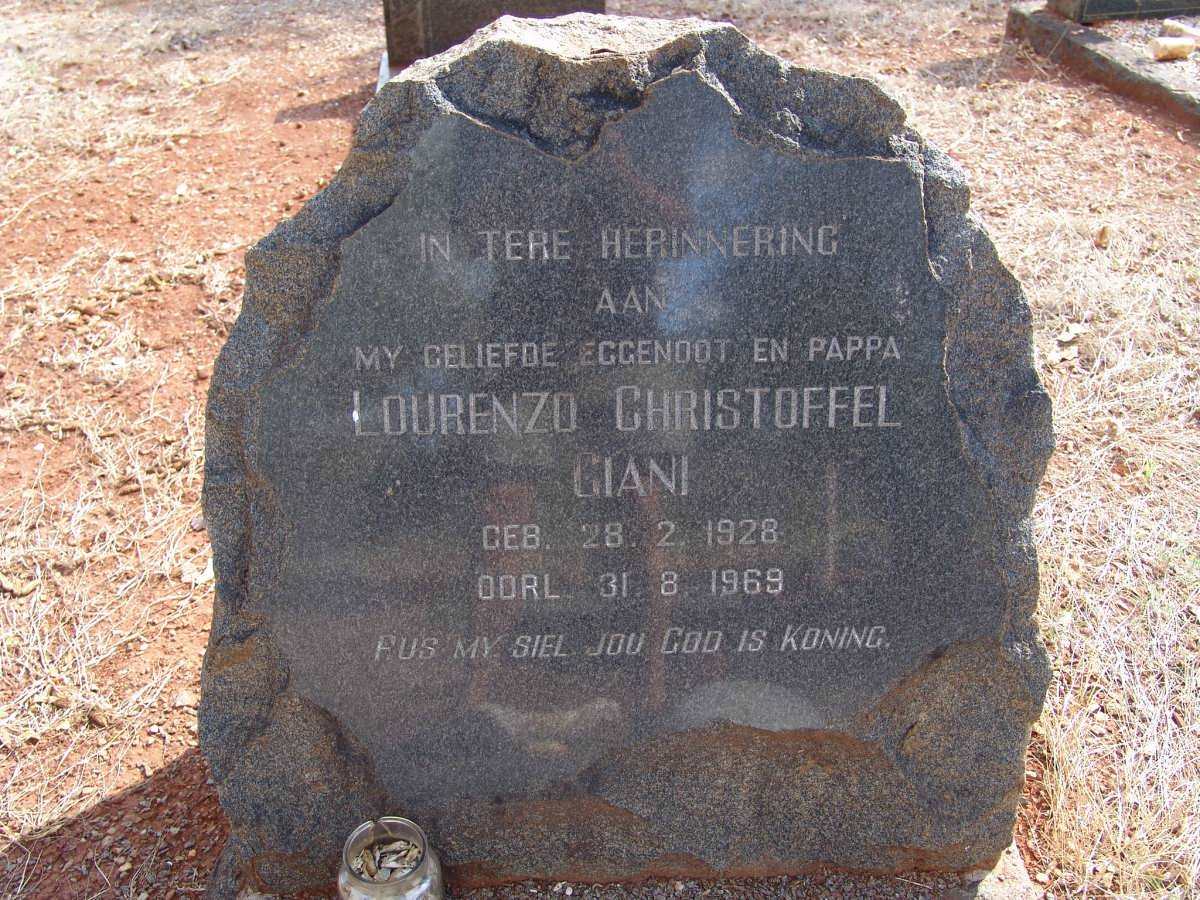GIANI Lourenzo Christoffel 1928-1969