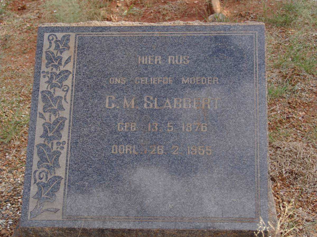 SLABBERT C.M. 1876-1955