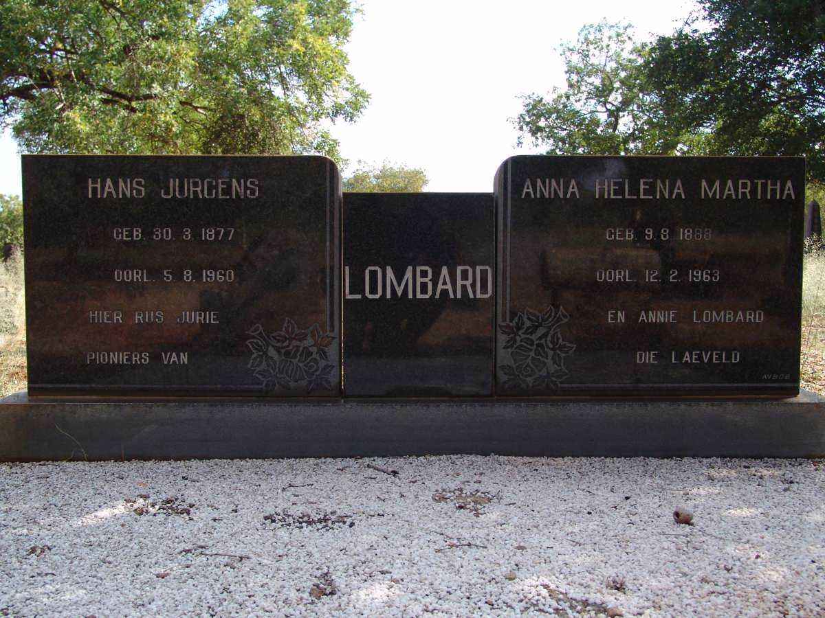 LOMBARD Hans Jurgens 1877-1960 &amp;  Anna Helena Martha 1888-1963 ::  LOMBARD Annie