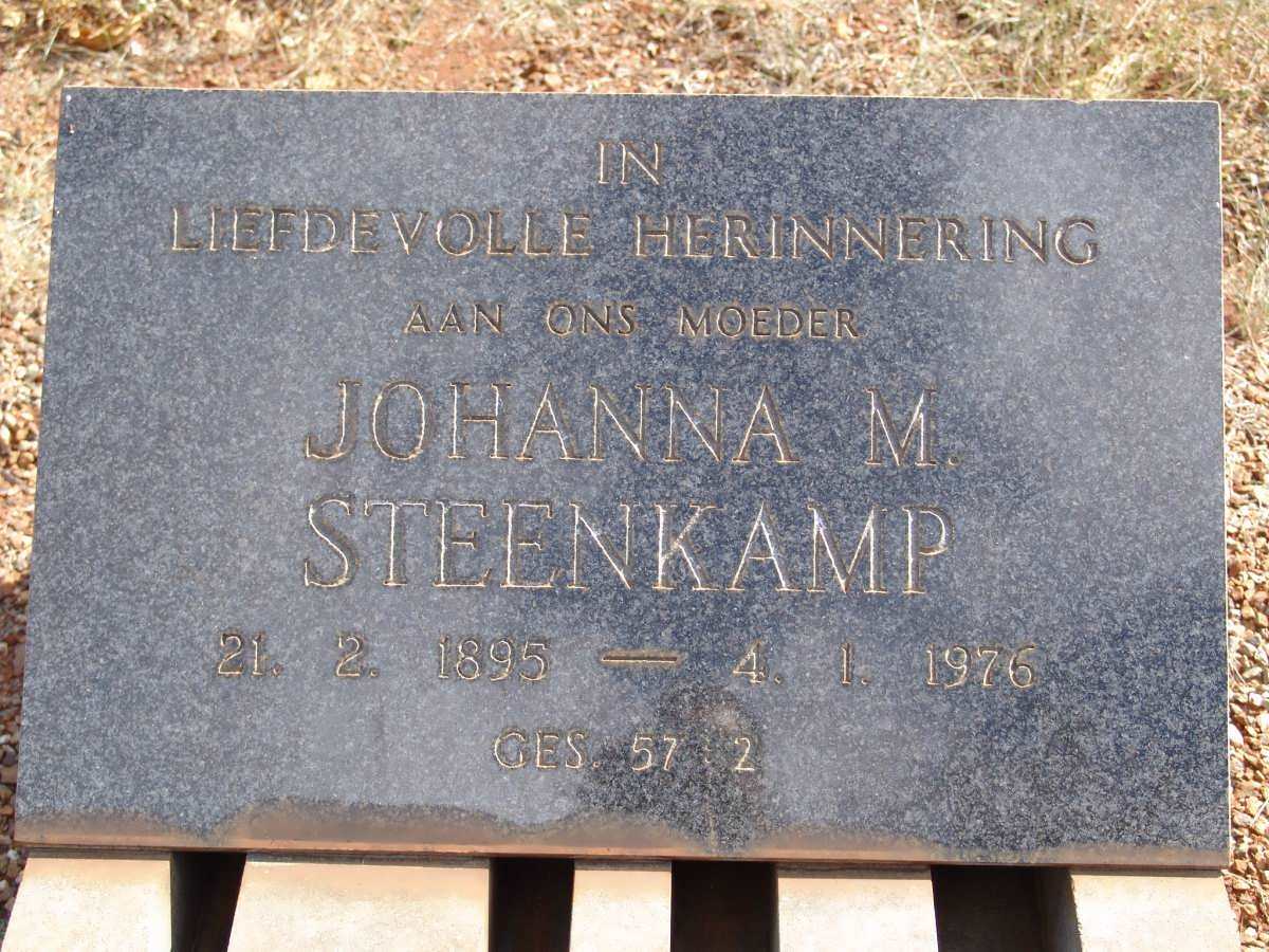 STEENKAMP Johanna M. 1895-1976