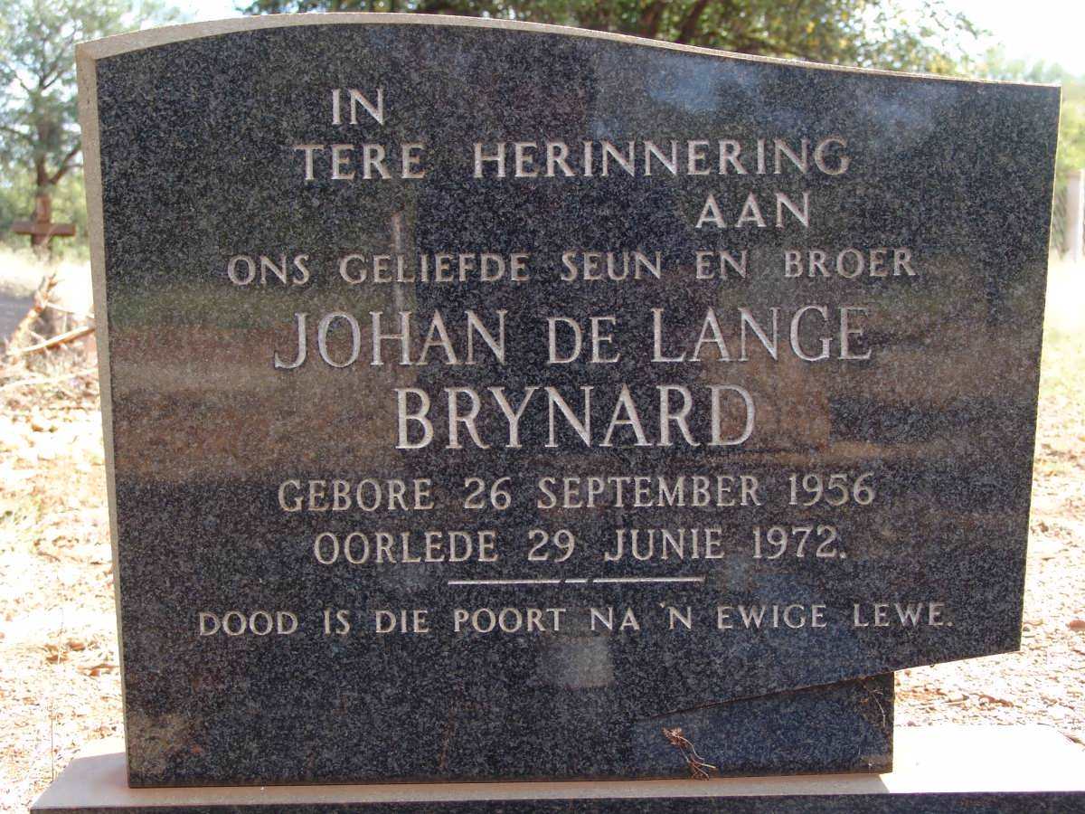 BRYNARD Johan De Lange 1956-1972