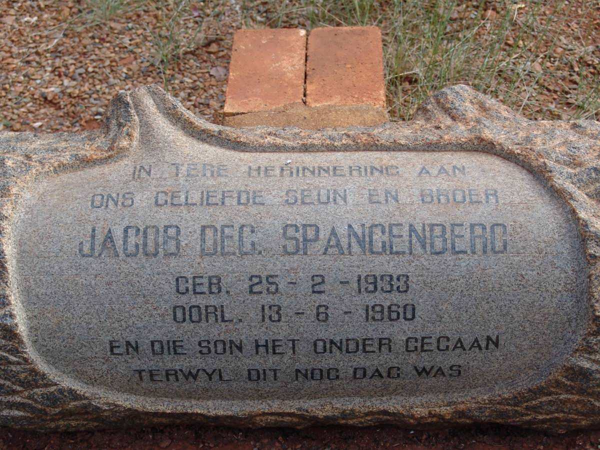 SPANGENBERG Jacob Dec. 1933-1960