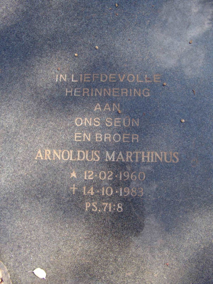 MEIRING Arnoldus Marthinus 1960-1983